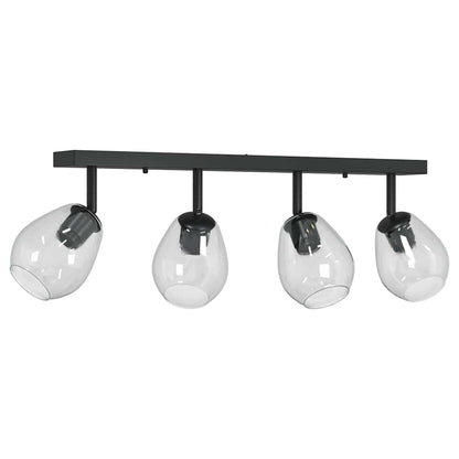 Faretto da soffitto Nero 73,5 x 13 x 26 cm Vetro e Metallo