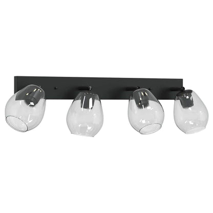 Faretto da soffitto Nero 73,5 x 13 x 26 cm Vetro e Metallo