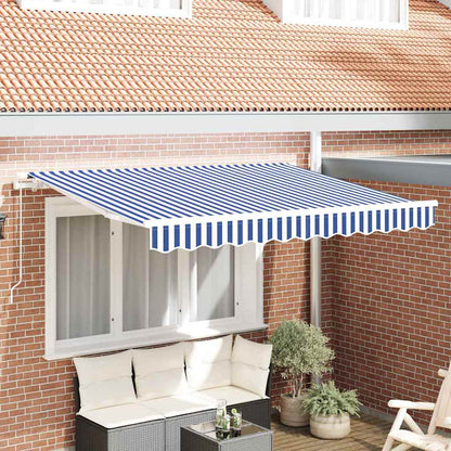 Telo di ricambio per tenda da sole Blu e Bianco 235 x 195 cm