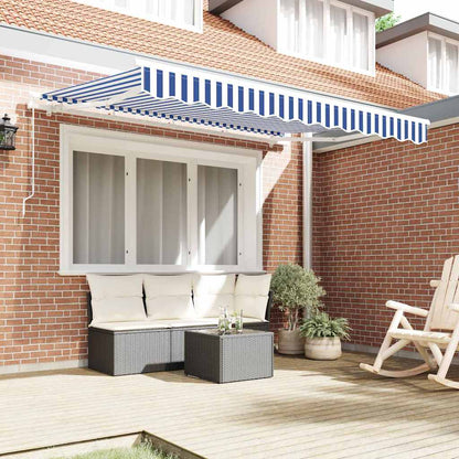 Telo di ricambio per tenda da sole Blu e Bianco 3,5 x 2 m