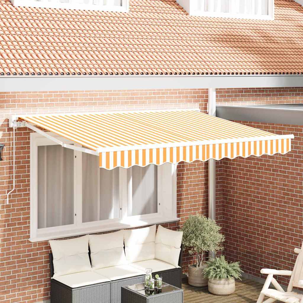 Telo di ricambio per tenda da sole Giallo e Bianco 235 x 195 cm