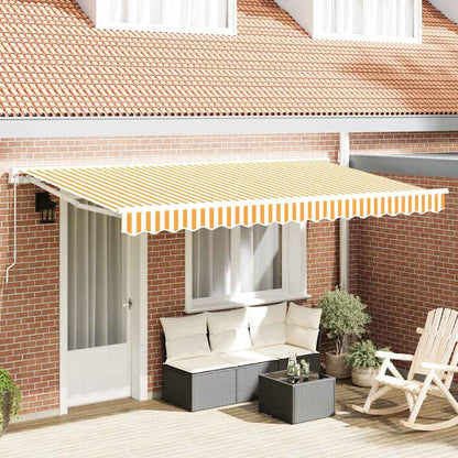 Telo di ricambio per tenda da sole Giallo e Bianco 4 x 2 m
