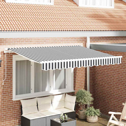 Telo di ricambio per tenda da sole Antracite e Bianco 3,5 x 2 m