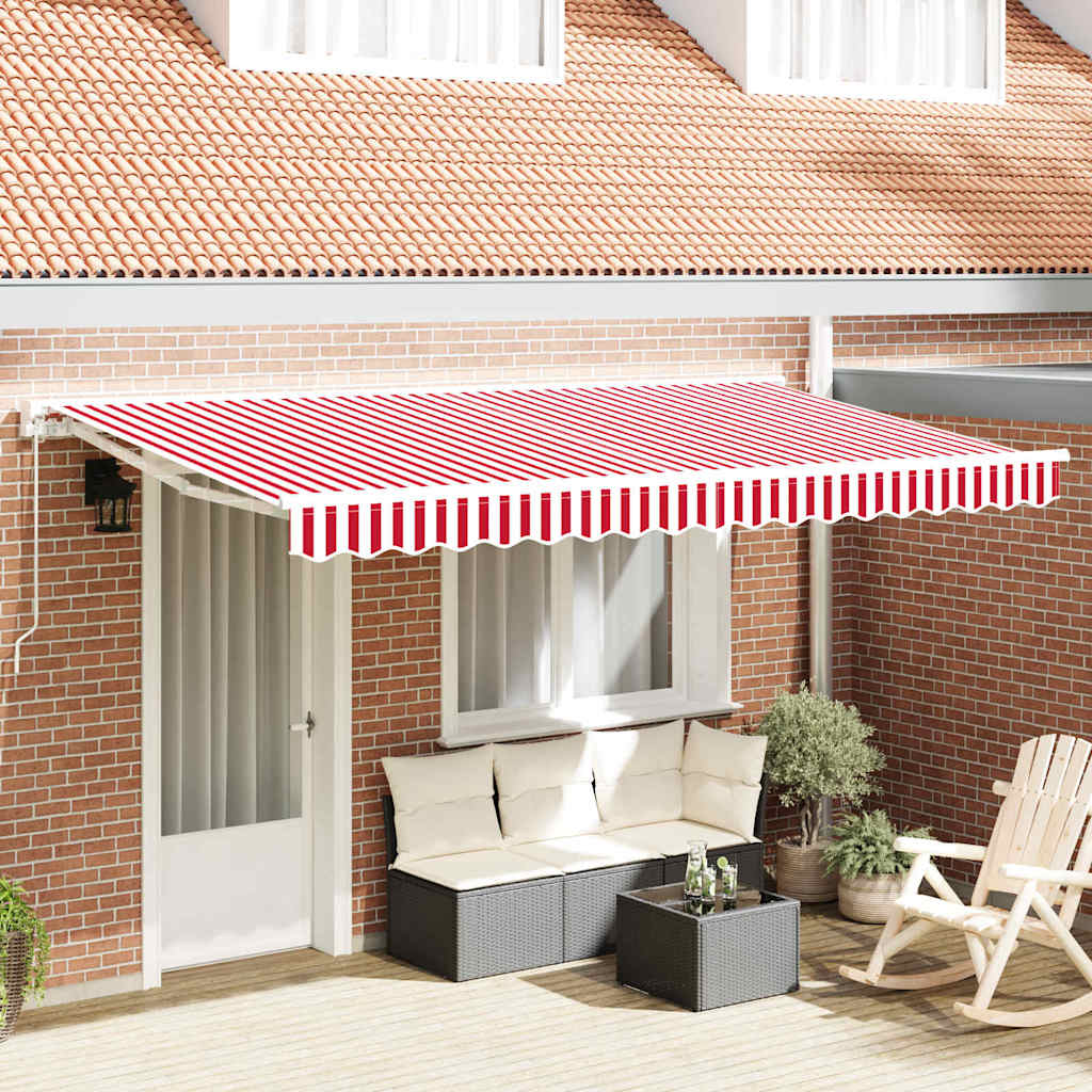 Telo di ricambio per tenda da sole Rosso e Bianco 4 x 2 m