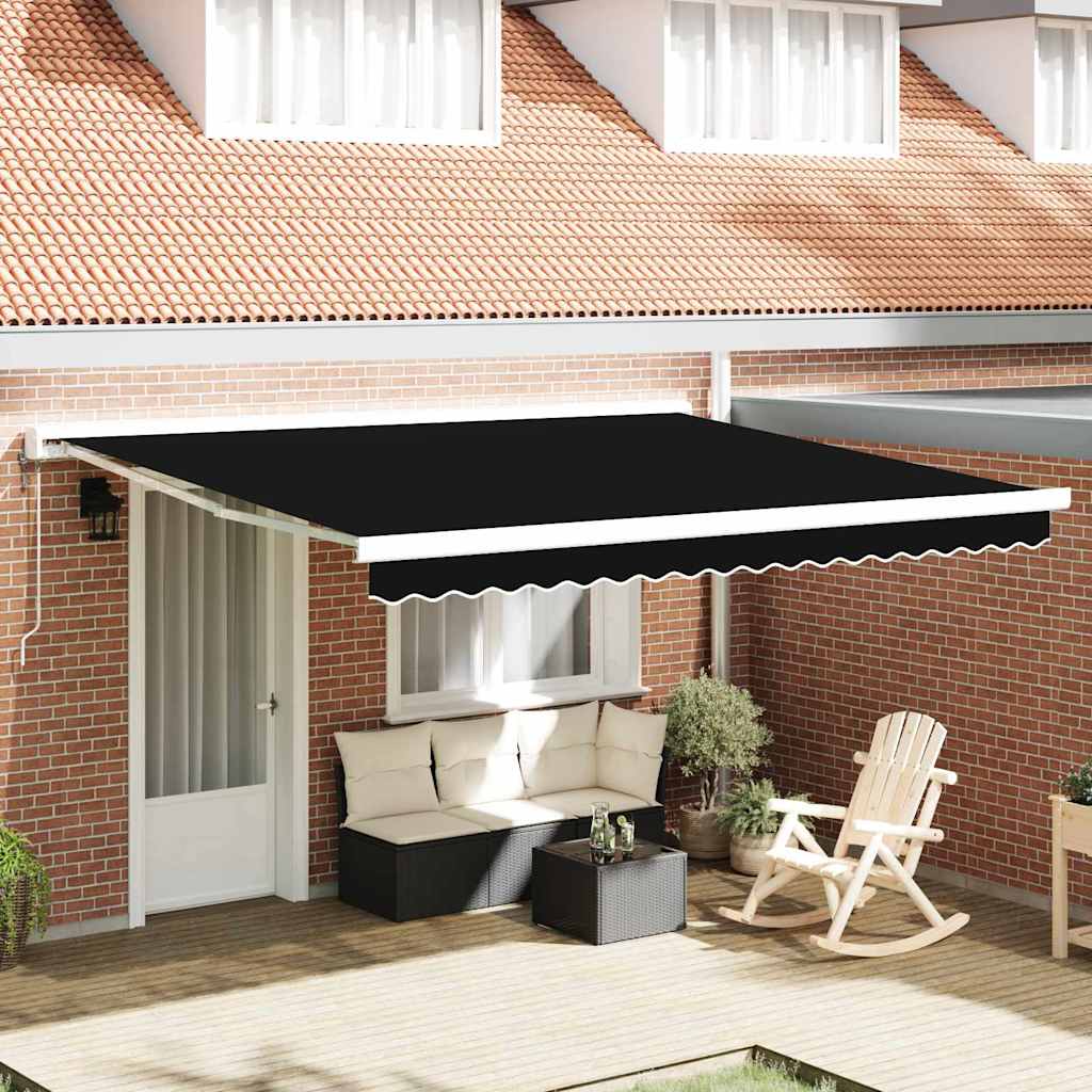 Telo di ricambio per tenda da sole Nero 4 Ã— 3 m Poliestere