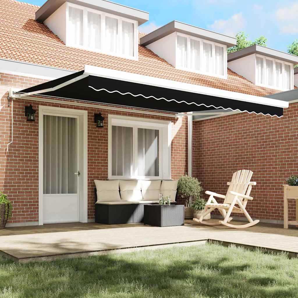 Telo di ricambio per tenda da sole Nero 4 Ã— 3,5 m Poliestere