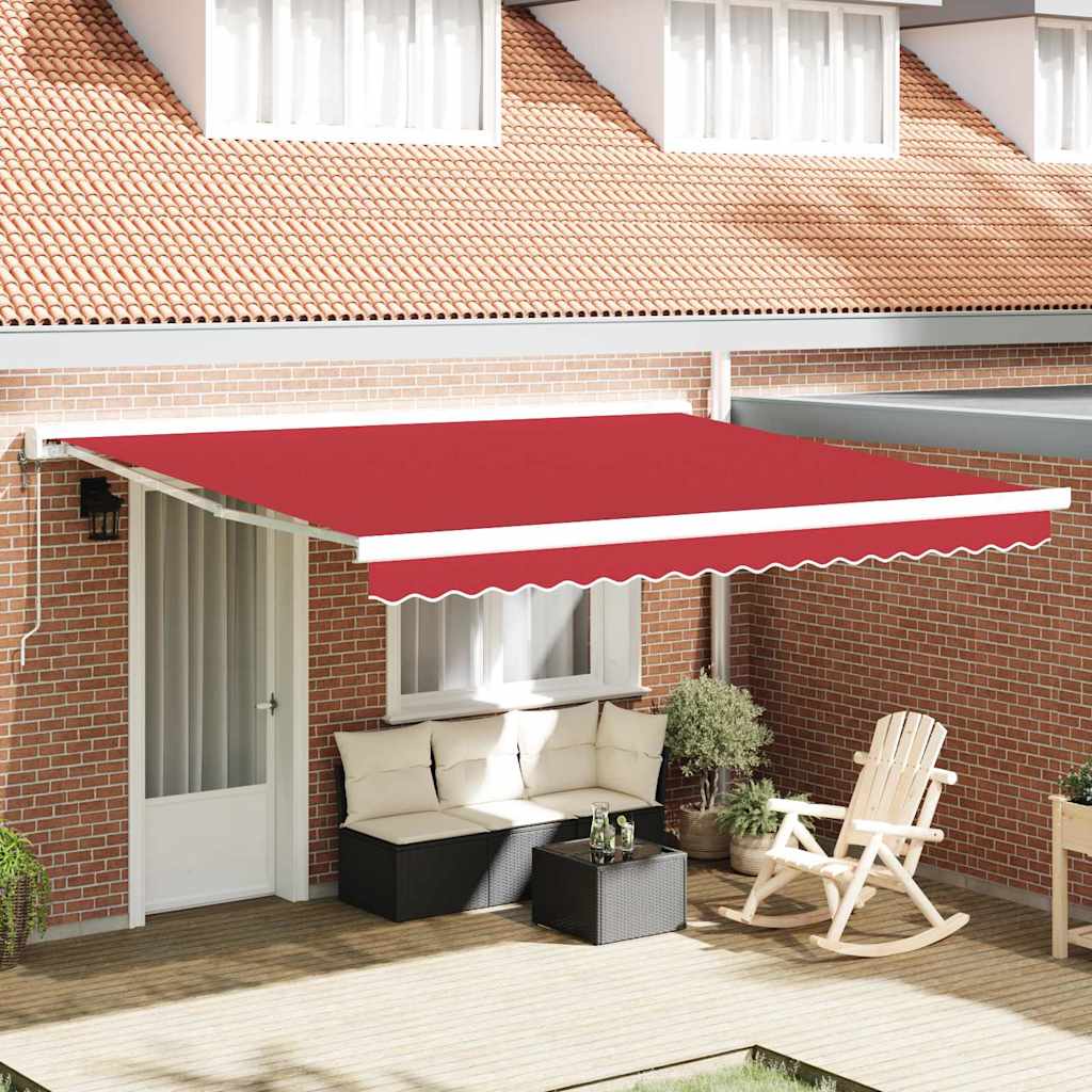 Telo di ricambio per tenda da sole Rosso 4 Ã— 3,5 m Poliestere