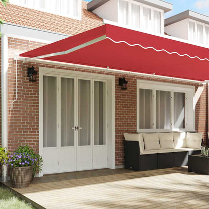 Telo di ricambio per tenda da sole Rosso 6 × 3,5 m Poliestere