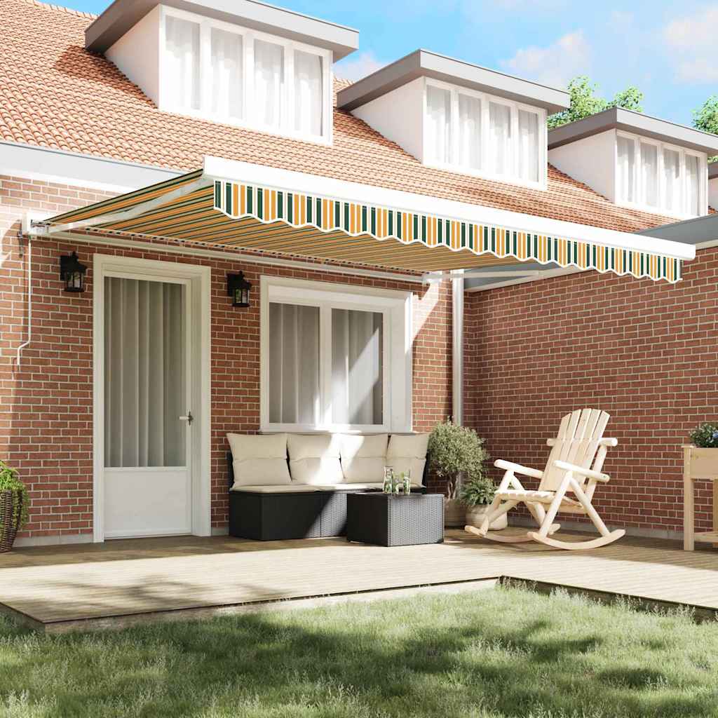 Telo di ricambio per tenda da sole Verde e giallo 4 Ãƒâ€” 3 m