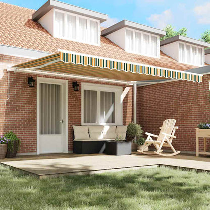 Telo di ricambio per tenda da sole Verde e giallo 4,5 Ã— 3,5 m