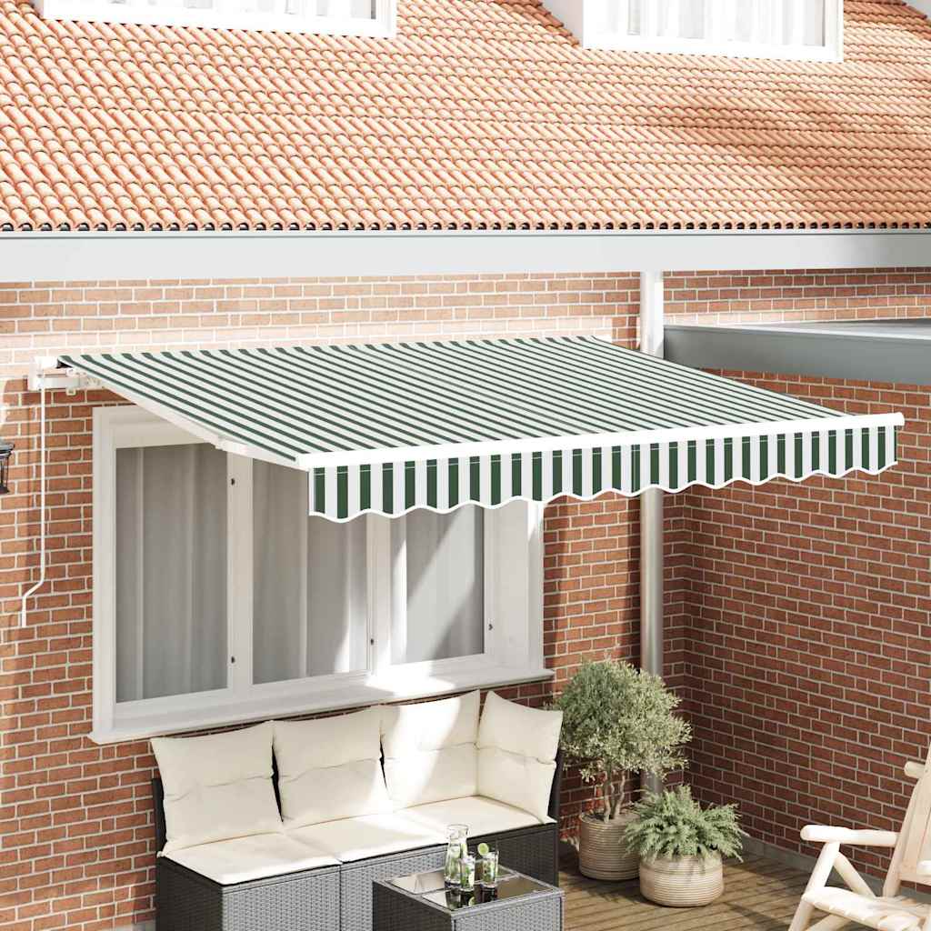 Telo di ricambio per tenda da sole Verde e Bianco 280 x 245 cm