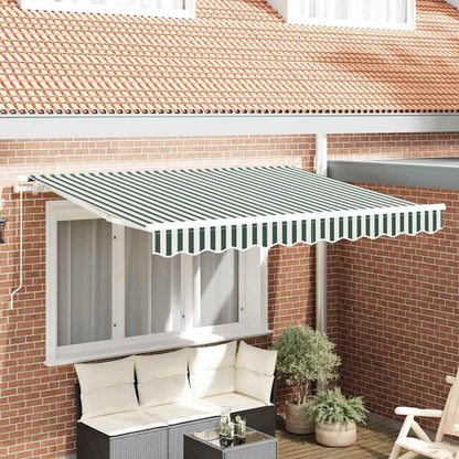 Telo di ricambio per tenda da sole Verde e Bianco 280 x 245 cm