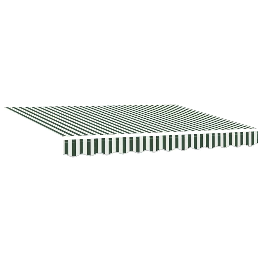 Telo di ricambio per tenda da sole Verde e Bianco 330 x 245 cm