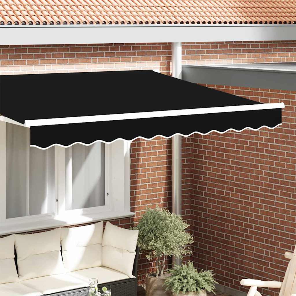 Tenda a Braccio Nero 580 x 20 cm Tela