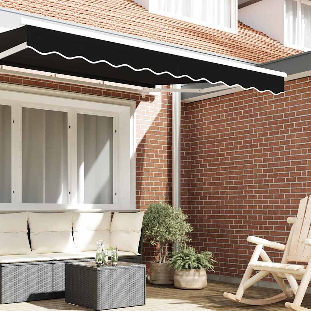 Tenda a Braccio Nero 580 x 20 cm Tela