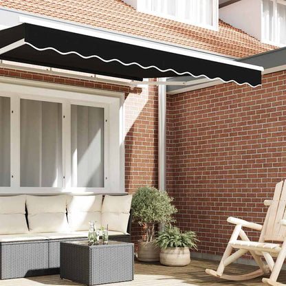 Tenda a Braccio Nero 580 x 20 cm Tela