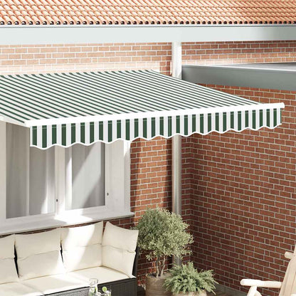 Tenda a Braccio Verde e Bianco 580 x 20 cm Tela