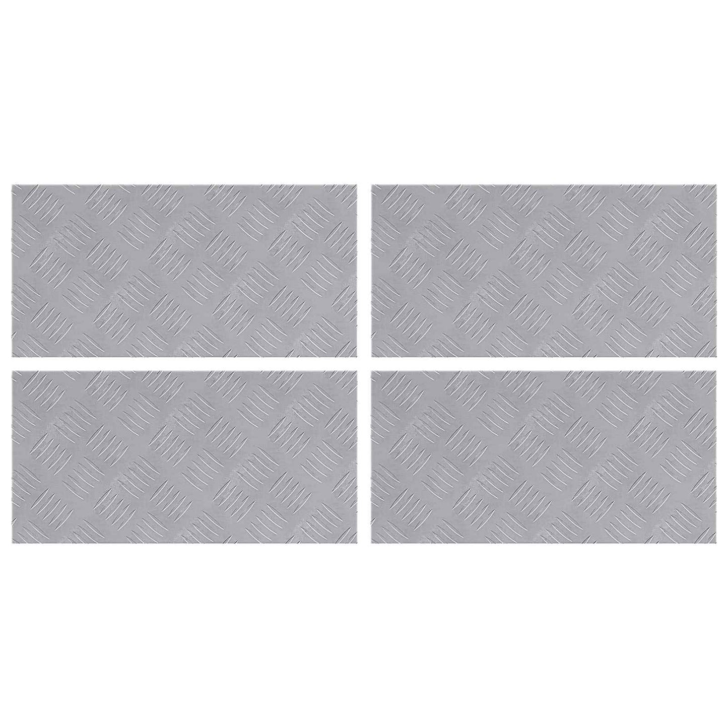 Gradini per Scale 4 pcs Argento 50 x 25 cm Alluminio