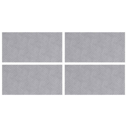 Gradini per Scale 4 pcs Argento 50 x 25 cm Alluminio