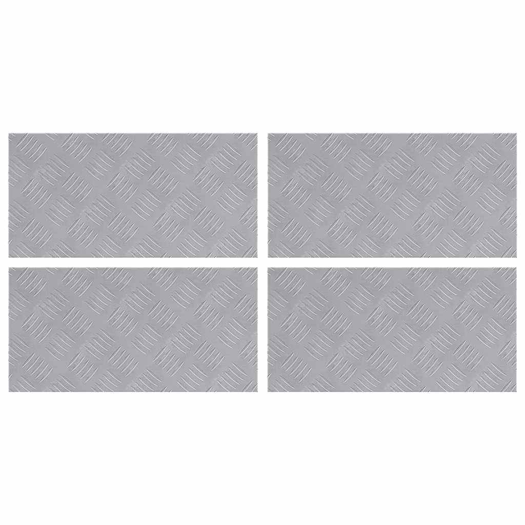 Gradini per Scale 4 pcs Argento 50 x 25 cm Alluminio