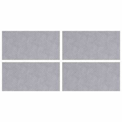 Gradini per Scale 4 pcs Argento 50 x 25 cm Alluminio