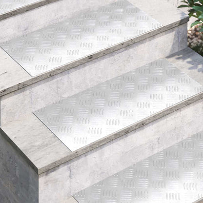 Gradini per Scale 4 pcs Argento 70 x 30 cm Alluminio