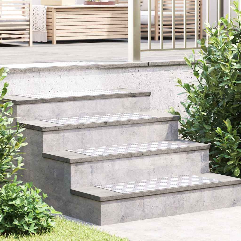 Gradini per Scale 4 pcs Argento 70 x 30 cm Alluminio