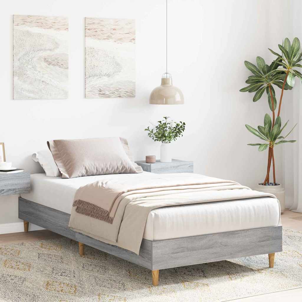 Struttura del letto Grigio Sonoma 203 x 93 x 25 cm