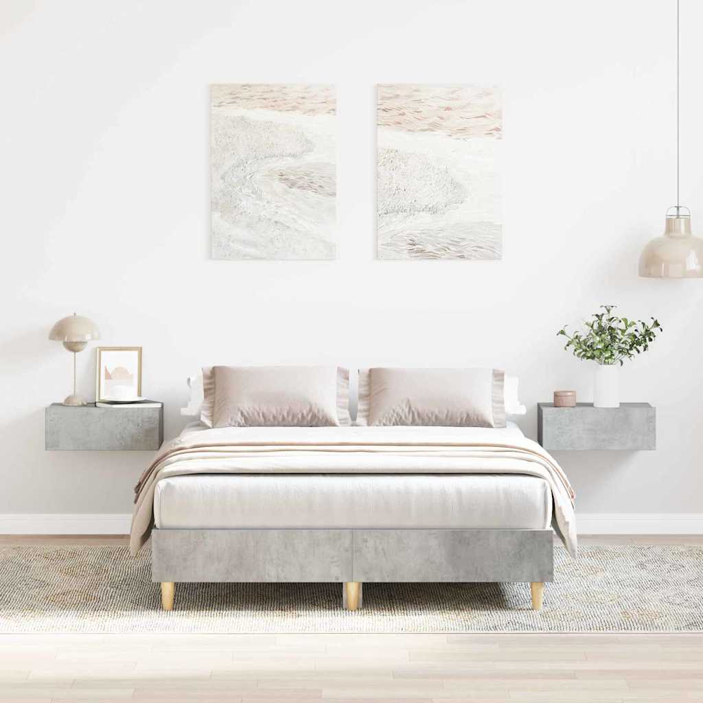 Struttura del letto Grigio cemento 193 x 123 x 25 cm