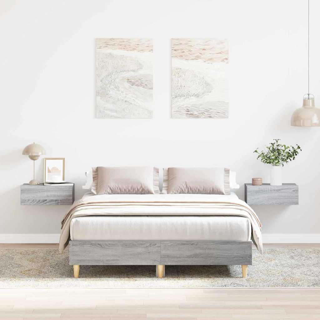 Struttura del letto Grigio Sonoma 193 x 123 x 25 cm