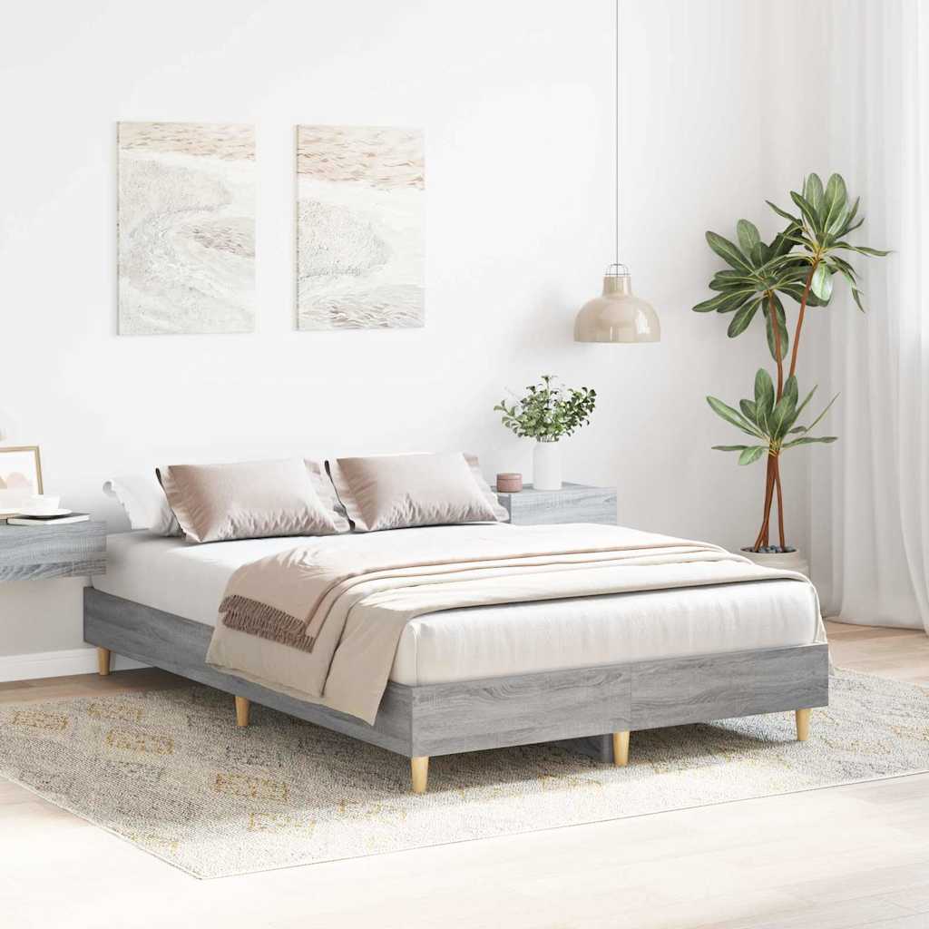 Struttura del letto Grigio Sonoma 193 x 123 x 25 cm