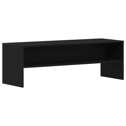 Mobile TV Rovere Nero 120x40x40 cm in Legno Multistrato