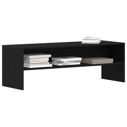 Mobile TV Rovere Nero 120x40x40 cm in Legno Multistrato