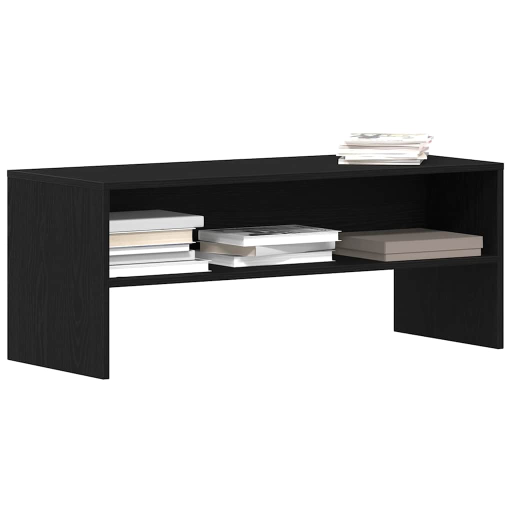 Mobile Porta TV Rovere Nero 100x40x40 cm in Legno Multistrato