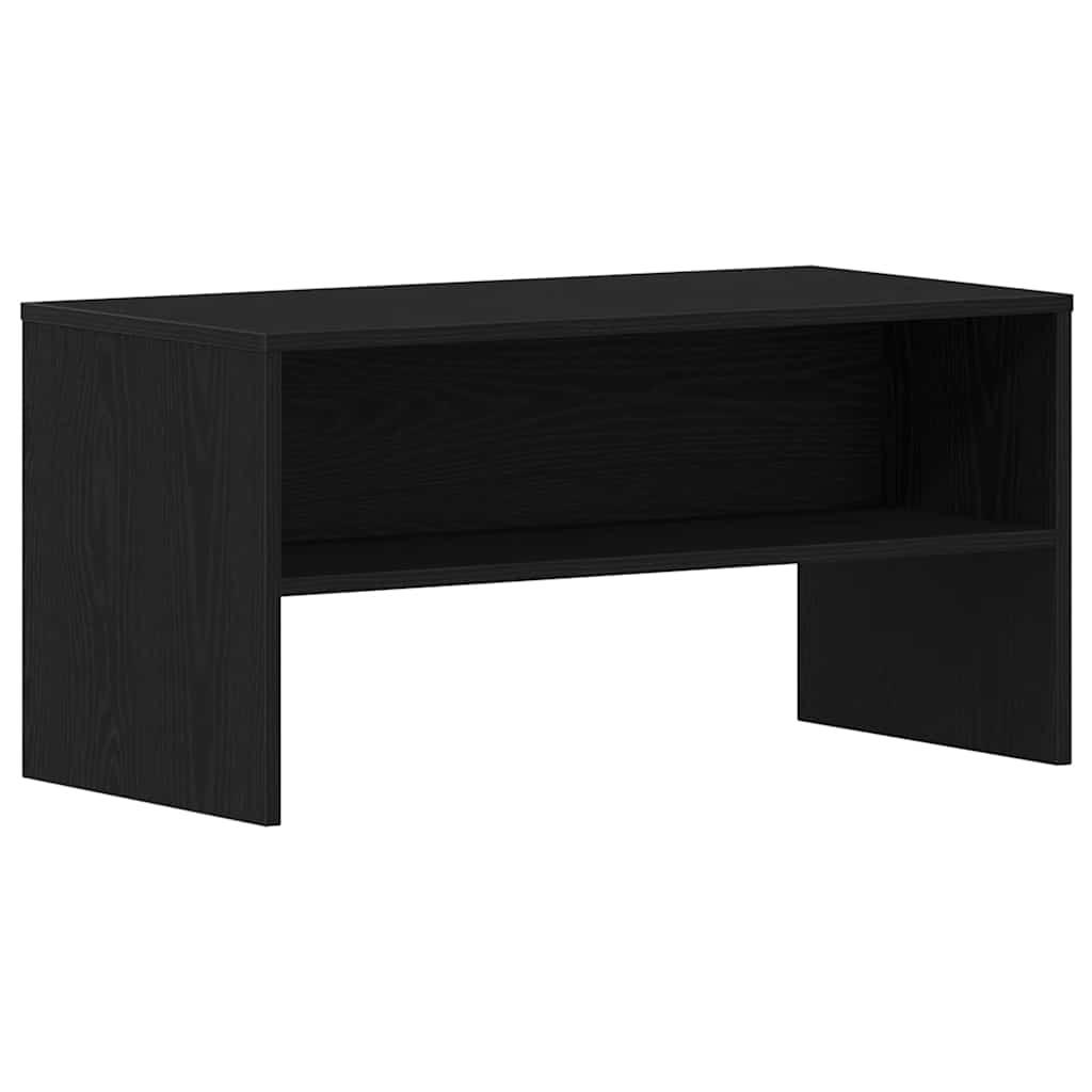 Mobile Porta TV Rovere Nero 80x40x40 cm in Legno Multistrato