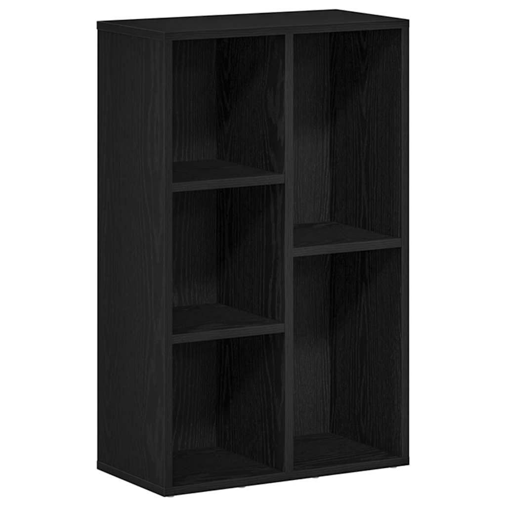 Libreria Rovere Nero 50x25x80 cm in Legno Multistrato