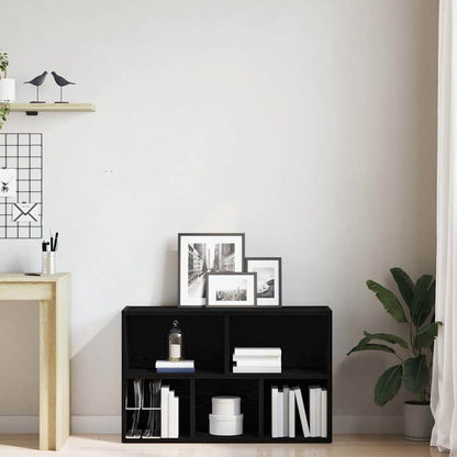 Libreria Rovere Nero 50x25x80 cm in Legno Multistrato