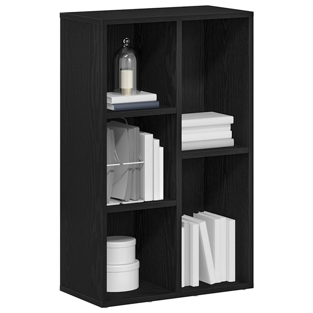 Libreria Rovere Nero 50x25x80 cm in Legno Multistrato
