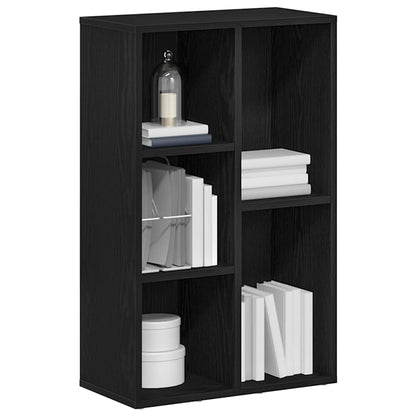 Libreria Rovere Nero 50x25x80 cm in Legno Multistrato
