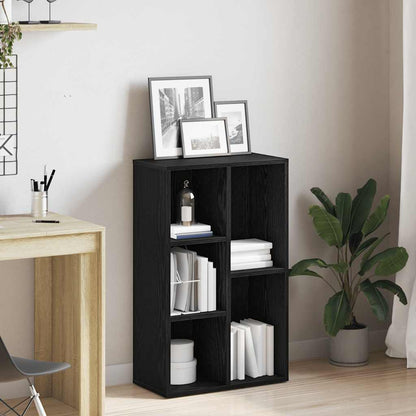 Libreria Rovere Nero 50x25x80 cm in Legno Multistrato