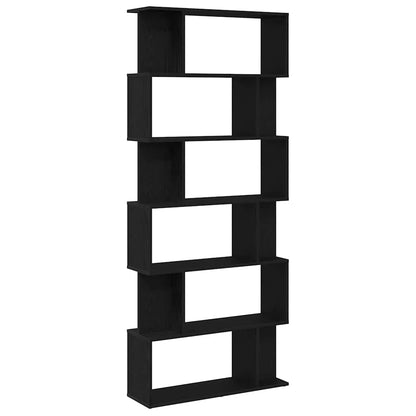 Libreria Rovere Nero 80x24x190,5 cm in Legno Multistrato