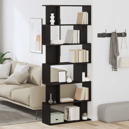 Libreria Rovere Nero 80x24x190,5 cm in Legno Multistrato