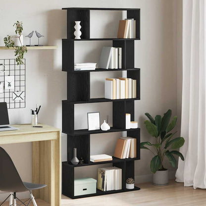 Libreria Rovere Nero 80x24x190,5 cm in Legno Multistrato
