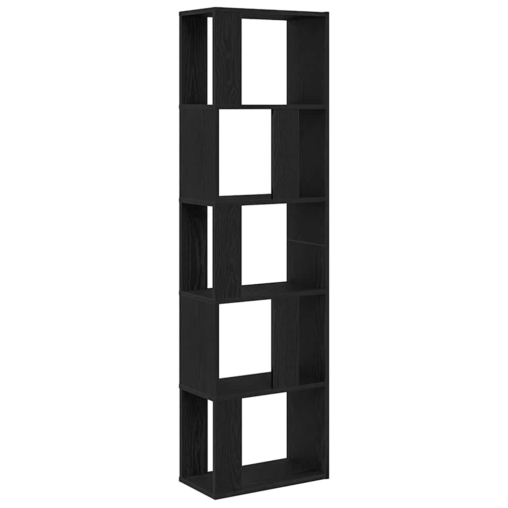 Libreria/Divisorio Rovere Nero 45x24x159 cm Legno Multistrato