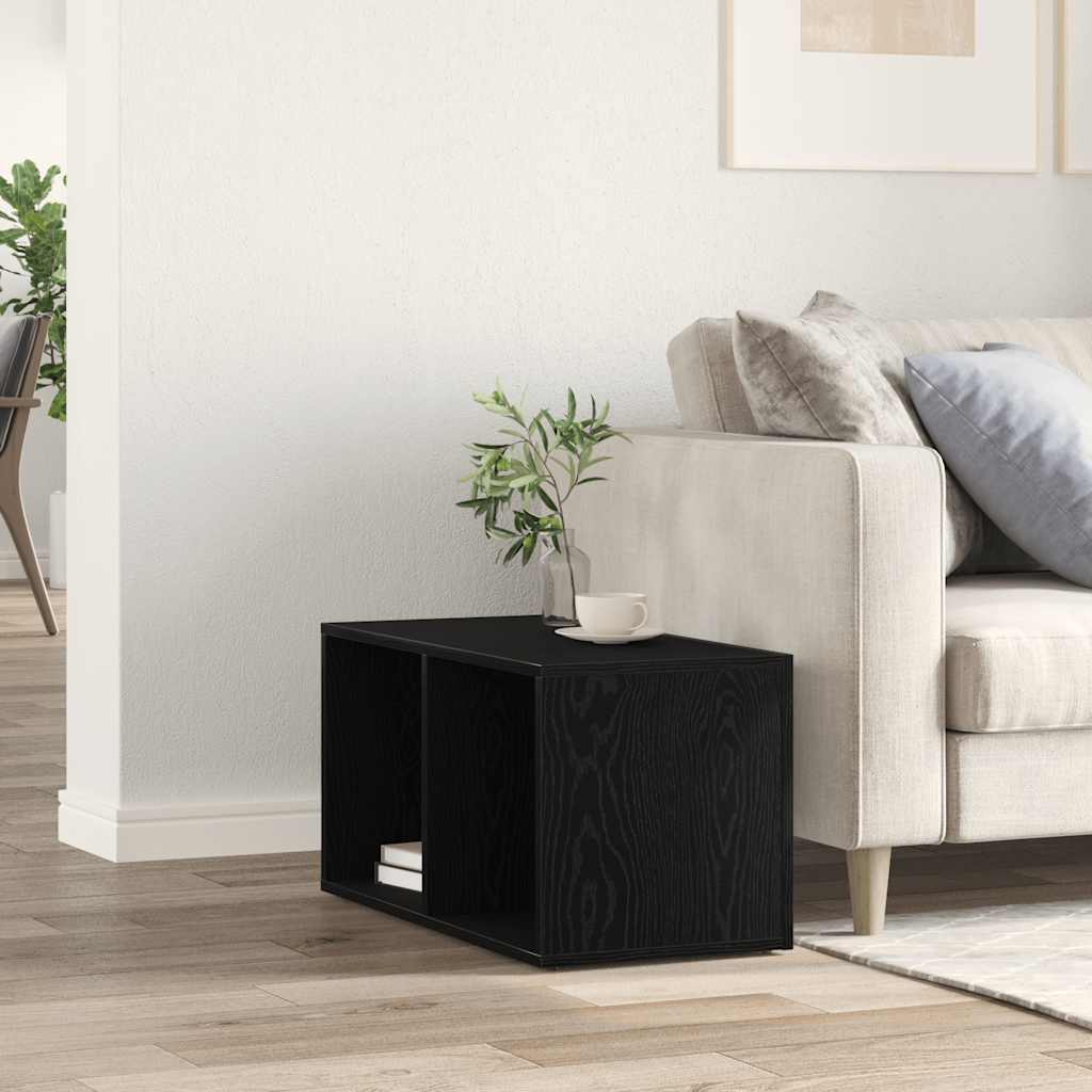 Scatola per Contenitori LP in Rovere Nero 71x34x36cm Truciolato