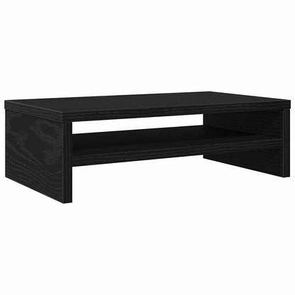 Supporto per Monitor Rovere Nero 42x24x13 cm in Truciolato