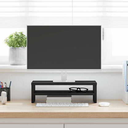 Supporto per Monitor Rovere Nero 42x24x13 cm in Truciolato