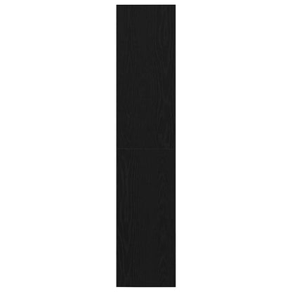 Armadio per Libri con lo scaffale Rovere Nero 143 x 30 x 36 cm