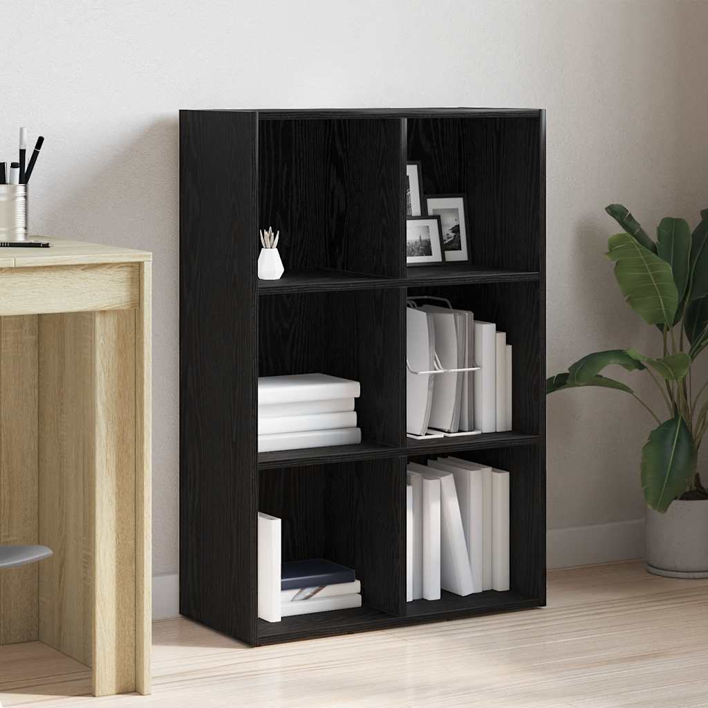 Libreria Rovere Nero 66x30x98 cm in Legno Multistrato