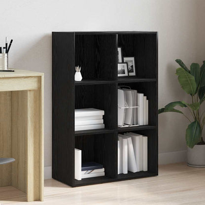 Libreria Rovere Nero 66x30x98 cm in Legno Multistrato